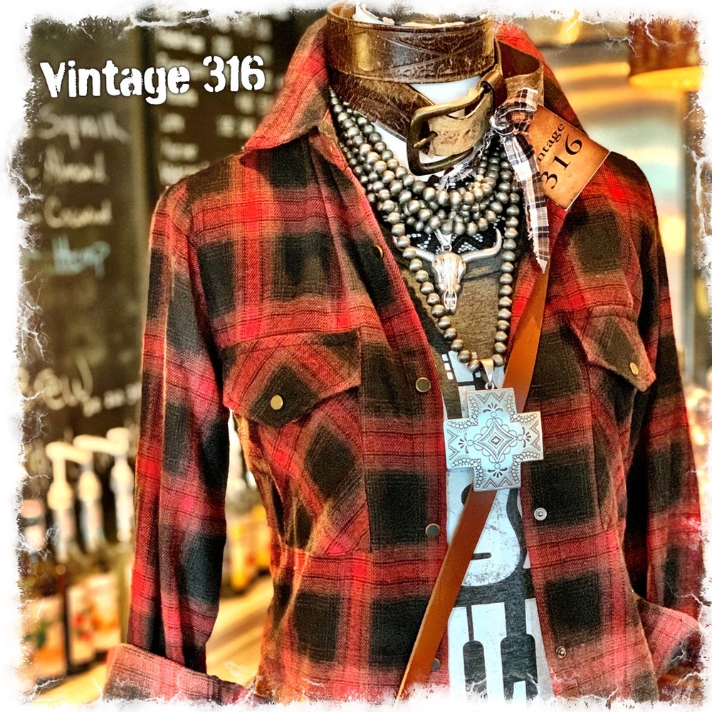 LAST ONE • Ombré Button Down Flannel - Picture 5 of 5